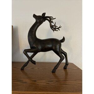 Decor Statue Reindeer Buck Caribou Deer Stag Sculpture Figure Figurine Resin